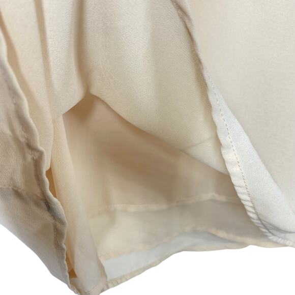 Lulus Top Pleated 3/4 Bell Sleeve Double Layer Top Cream Pink Womens Size Small - Picture 4 of 6